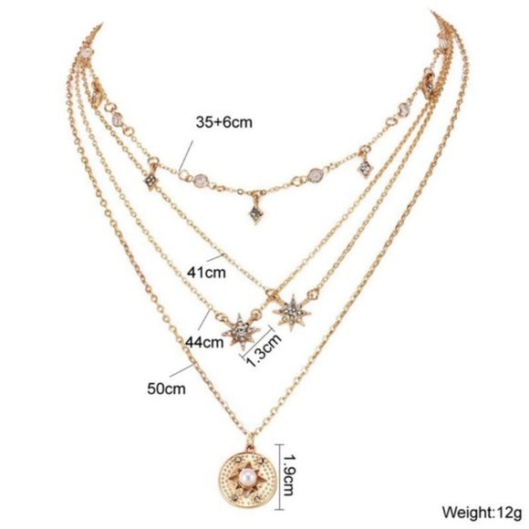 Multilayer Shining Star Necklace - Picture 4 of 5